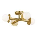 Four Light Flush Mount<br /><span style="color:#4AB0CE;">Entrega: 3-4 semanas en USA</span><br /><span style="color:#4AB0CE;font-size:60%;">PREGUNTE POR ENTREGA EN PANAMA</span><br />Collection: Nodes<br />Finish: Burnished Brass