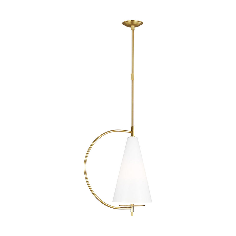 One Light Pendant<br /><span style="color:#4AB0CE;">Entrega: 4-10 dias en USA</span><br /><span style="color:#4AB0CE;font-size:60%;">PREGUNTE POR ENTREGA EN PANAMA</span><br />Collection: Gesture<br />Finish: Burnished Brass