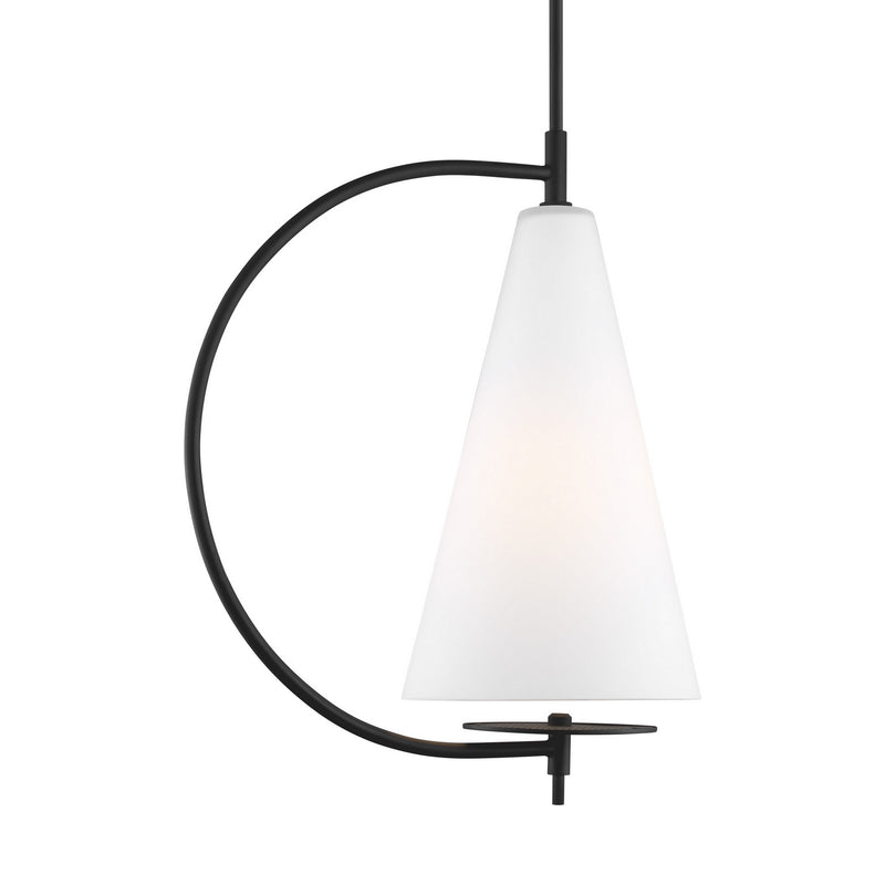 Visual Comfort Studio - KP1041MBK - One Light Pendant - Gesture - Midnight Black