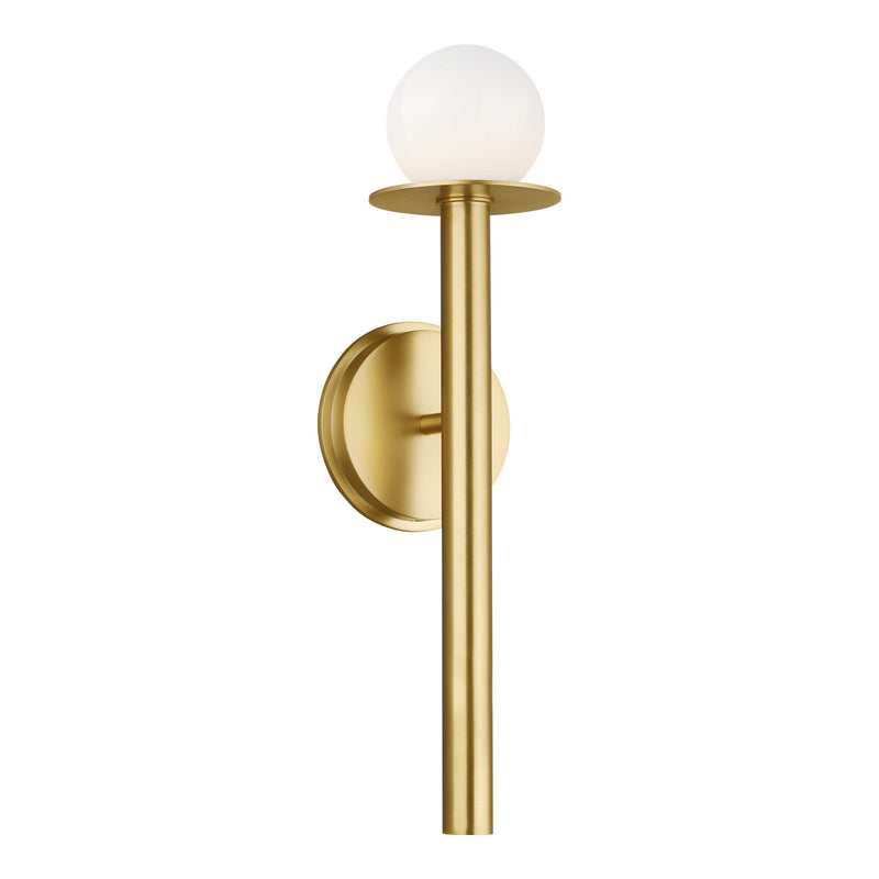 One Light Wall Sconce<br /><span style="color:#4AB0CE;">Entrega: 4-10 dias en USA</span><br /><span style="color:#4AB0CE;font-size:60%;">PREGUNTE POR ENTREGA EN PANAMA</span><br />Collection: Nodes<br />Finish: Burnished Brass