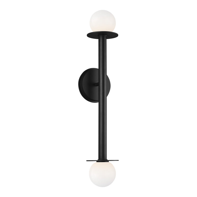 Two Light Wall Sconce<br /><span style="color:#4AB0CE;">Entrega: 4-10 dias en USA</span><br /><span style="color:#4AB0CE;font-size:60%;">PREGUNTE POR ENTREGA EN PANAMA</span><br />Collection: Nodes<br />Finish: Midnight Black