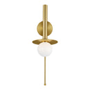 One Light Wall Sconce<br /><span style="color:#4AB0CE;">Entrega: 4-10 dias en USA</span><br /><span style="color:#4AB0CE;font-size:60%;">PREGUNTE POR ENTREGA EN PANAMA</span><br />Collection: Nodes<br />Finish: Burnished Brass
