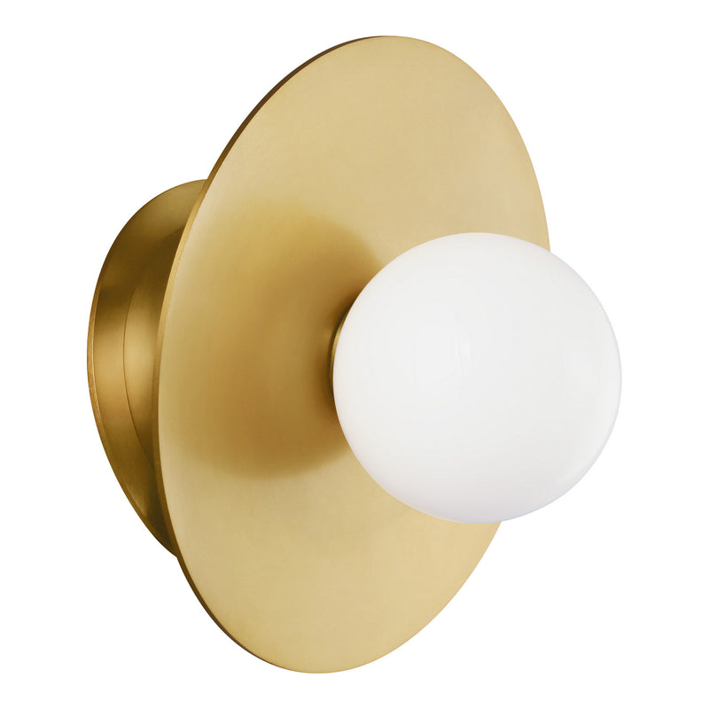 One Light Wall Sconce<br /><span style="color:#4AB0CE;">Entrega: 4-10 dias en USA</span><br /><span style="color:#4AB0CE;font-size:60%;">PREGUNTE POR ENTREGA EN PANAMA</span><br />Collection: Nodes<br />Finish: Burnished Brass