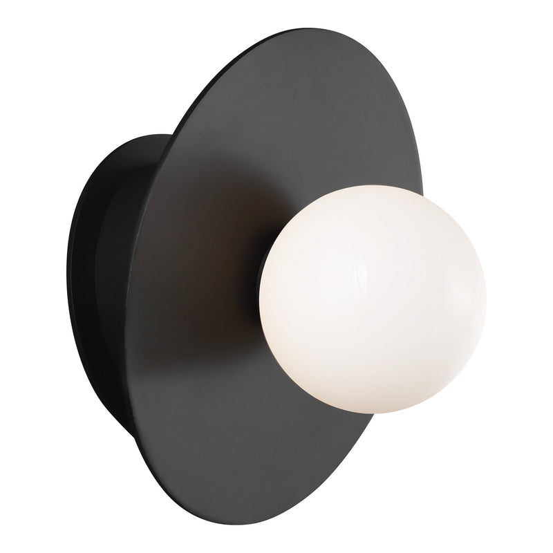 One Light Wall Sconce<br /><span style="color:#4AB0CE;">Entrega: 4-10 dias en USA</span><br /><span style="color:#4AB0CE;font-size:60%;">PREGUNTE POR ENTREGA EN PANAMA</span><br />Collection: Nodes<br />Finish: Midnight Black
