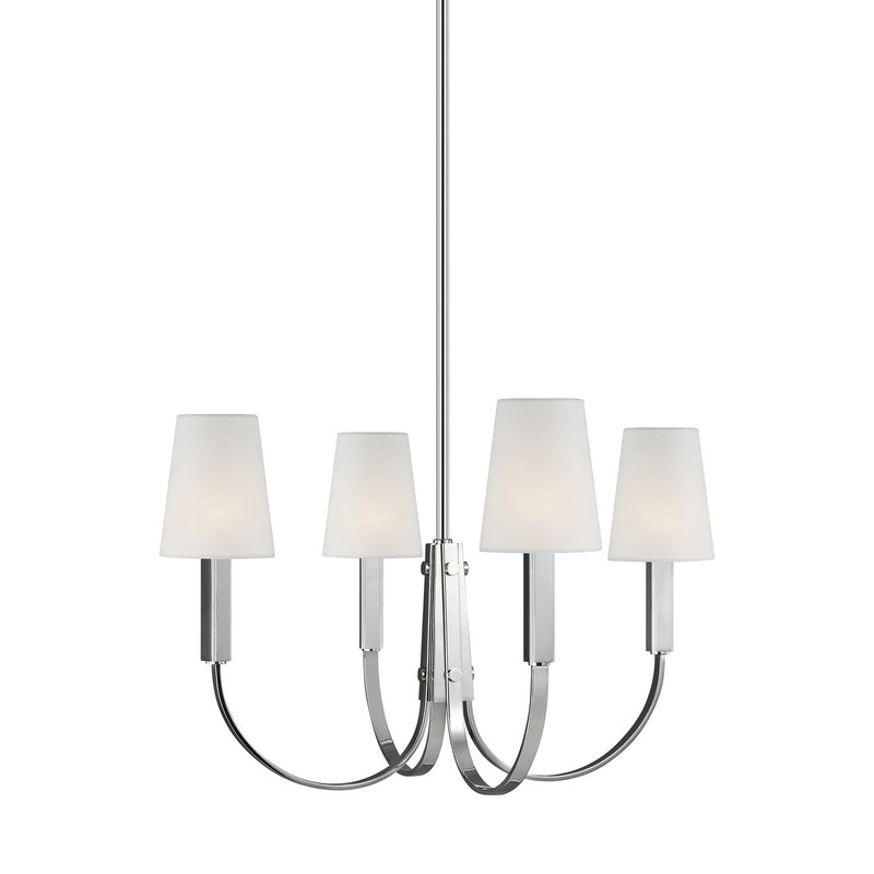 Visual Comfort Studio - TC1084PN - Four Light Chandelier - Logan - Polished Nickel