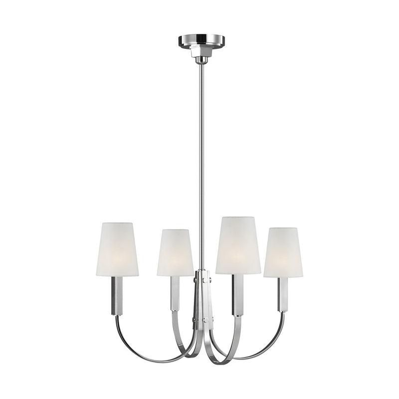 Four Light Chandelier<br /><span style="color:#4AB0CE;">Entrega: 4-10 dias en USA</span><br /><span style="color:#4AB0CE;font-size:60%;">PREGUNTE POR ENTREGA EN PANAMA</span><br />Collection: Logan<br />Finish: Polished Nickel