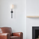 One Light Wall Sconce<br /><span style="color:#4AB0CE;">Entrega: 4-10 dias en USA</span><br /><span style="color:#4AB0CE;font-size:60%;">PREGUNTE POR ENTREGA EN PANAMA</span><br />Collection: Capri<br />Finish: Aged Iron
