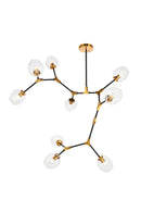 Elegant Lighting - 1712G79LAB - Nine Light Pendant - Cavoli - Light Antique Brass