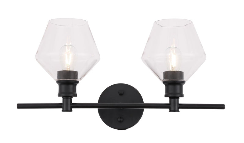 Elegant Lighting - LD2312BK - Two Light Wall Sconce - Gene - Black