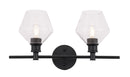 Elegant Lighting - LD2312BK - Two Light Wall Sconce - Gene - Black