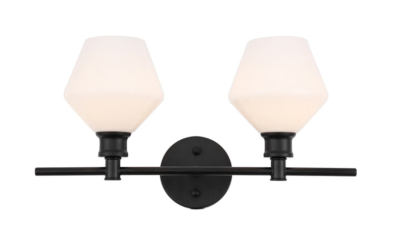 Elegant Lighting - LD2313BK - Two Light Wall Sconce - Gene - Black