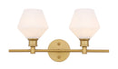 Elegant Lighting - LD2313BR - Two Light Wall Sconce - Gene - Brass