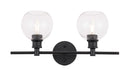Elegant Lighting - LD2314BK - Two Light Wall Sconce - Collier - Black