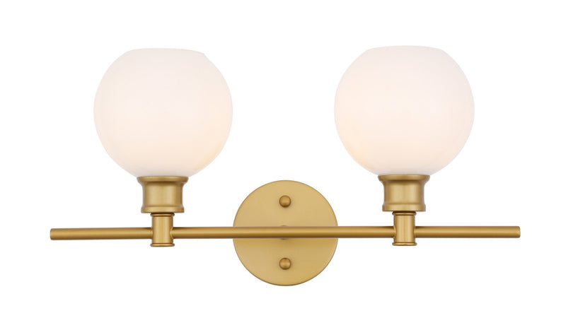 Elegant Lighting - LD2315BR - Two Light Wall Sconce - Collier - Brass