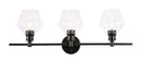 Elegant Lighting - LD2316BK - Three Light Wall Sconce - Gene - Black