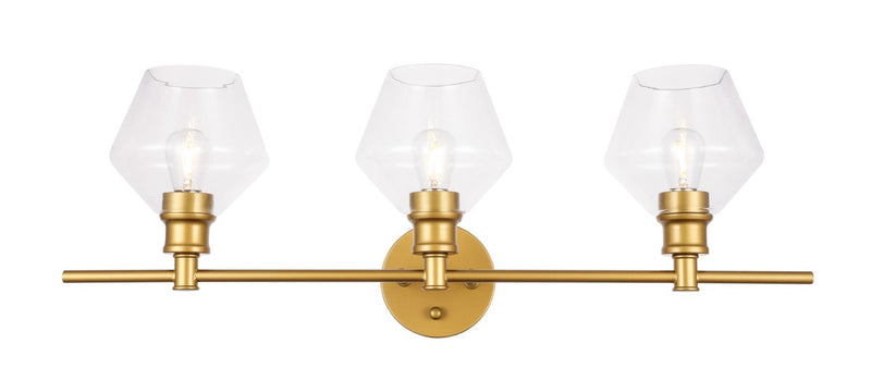 Elegant Lighting - LD2316BR - Three Light Wall Sconce - Gene - Brass