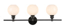 Elegant Lighting - LD2319BK - Three Light Wall Sconce - Collier - Black