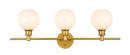 Elegant Lighting - LD2319BR - Three Light Wall Sconce - Collier - Brass