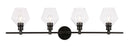 Elegant Lighting - LD2320BK - Four Light Wall Sconce - Gene - Black