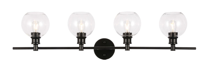 Elegant Lighting - LD2322BK - Four Light Wall Sconce - Collier - Black