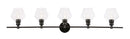 Elegant Lighting - LD2324BK - Five Light Wall Sconce - Gene - Black