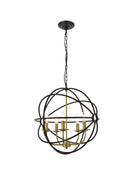 Elegant Lighting - LD4006D20BRD - Five Light Pendant - Octavia - brass