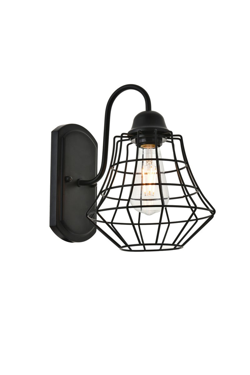 Elegant Lighting - LD4008W10BK - One Light Wall Sconce - Candor - black