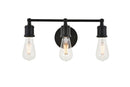 Elegant Lighting - LD4028W16BK - Three Light Wall Sconce - Serif - black