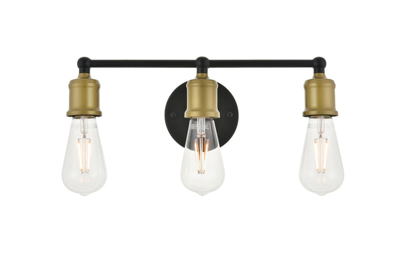 Elegant Lighting - LD4028W16BRB - Three Light Wall Sconce - Serif - brass