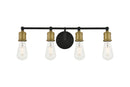 Elegant Lighting - LD4028W22BRB - Four Light Wall Sconce - Serif - brass
