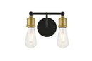Elegant Lighting - LD4028W9BRB - Two Light Wall Sconce - Serif - brass