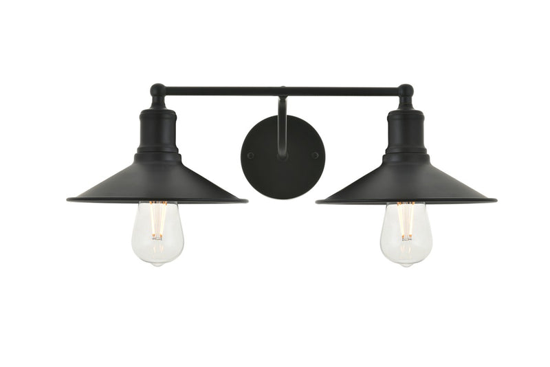 Elegant Lighting - LD4033W21BK - Two Light Wall Sconce - Etude - black