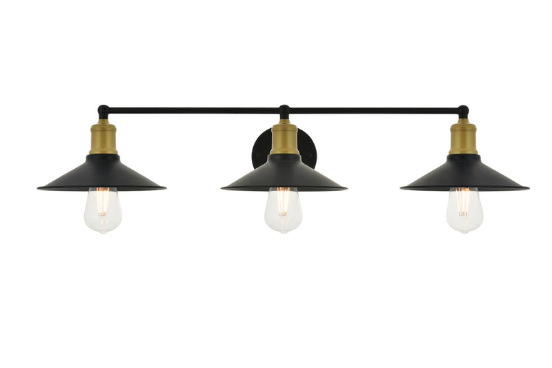 Elegant Lighting - LD4033W33BRB - Three Light Wall Sconce - Etude - brass
