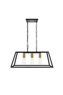 Elegant Lighting - LD4061D25BRB - Three Light Pendant - Resolute - brass