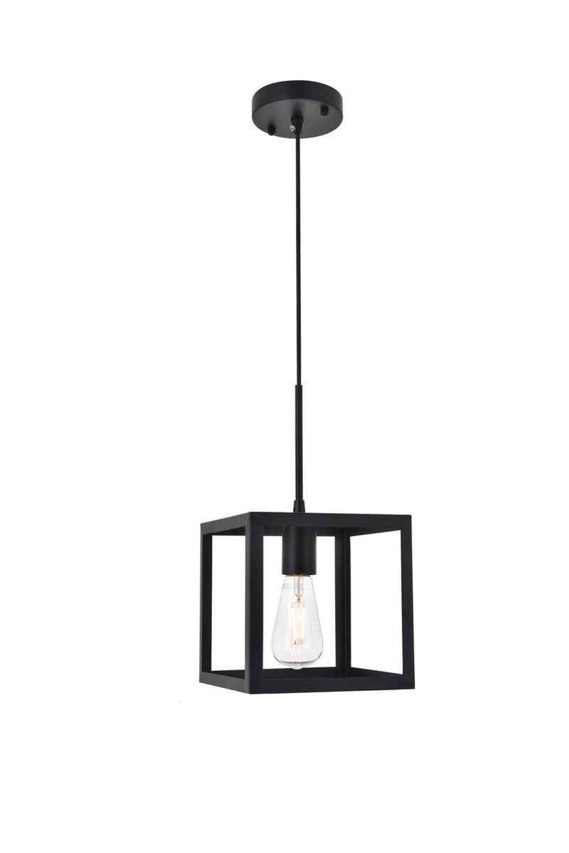 Elegant Lighting - LD4063D8BK - One Light Pendant - Resolute - black