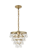 Elegant Lighting - LD5016D13BR - Three Light Pendant - Kora - Brass