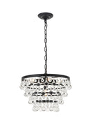 Elegant Lighting - LD5016D17BK - Five Light Pendant - Kora - Black