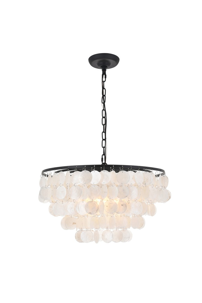 Elegant Lighting - LD5050D20BK - Four Light Pendant - Selene - Black