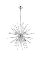 Elegant Lighting - LD5051D30C - Eight Light Pendant - Timber - Chrome