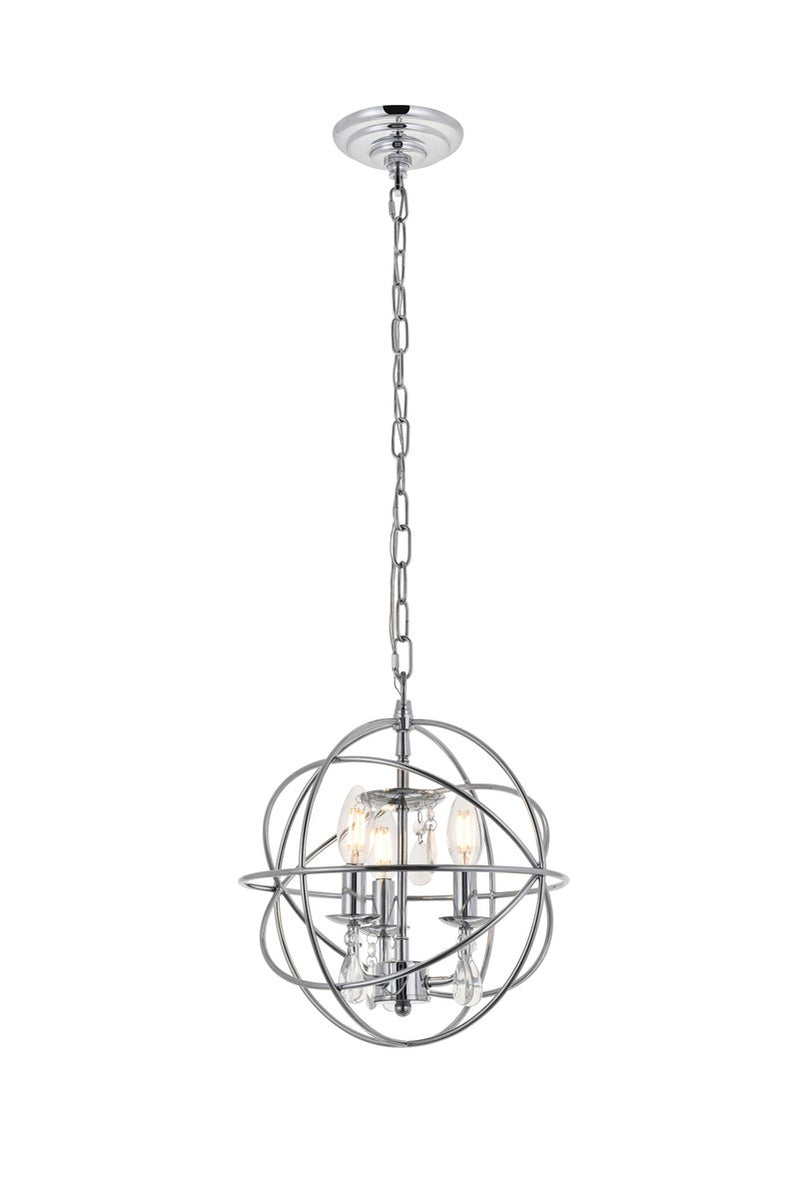 Elegant Lighting - LD5055D12C - Three Light Pendant - Wallace - Chrome