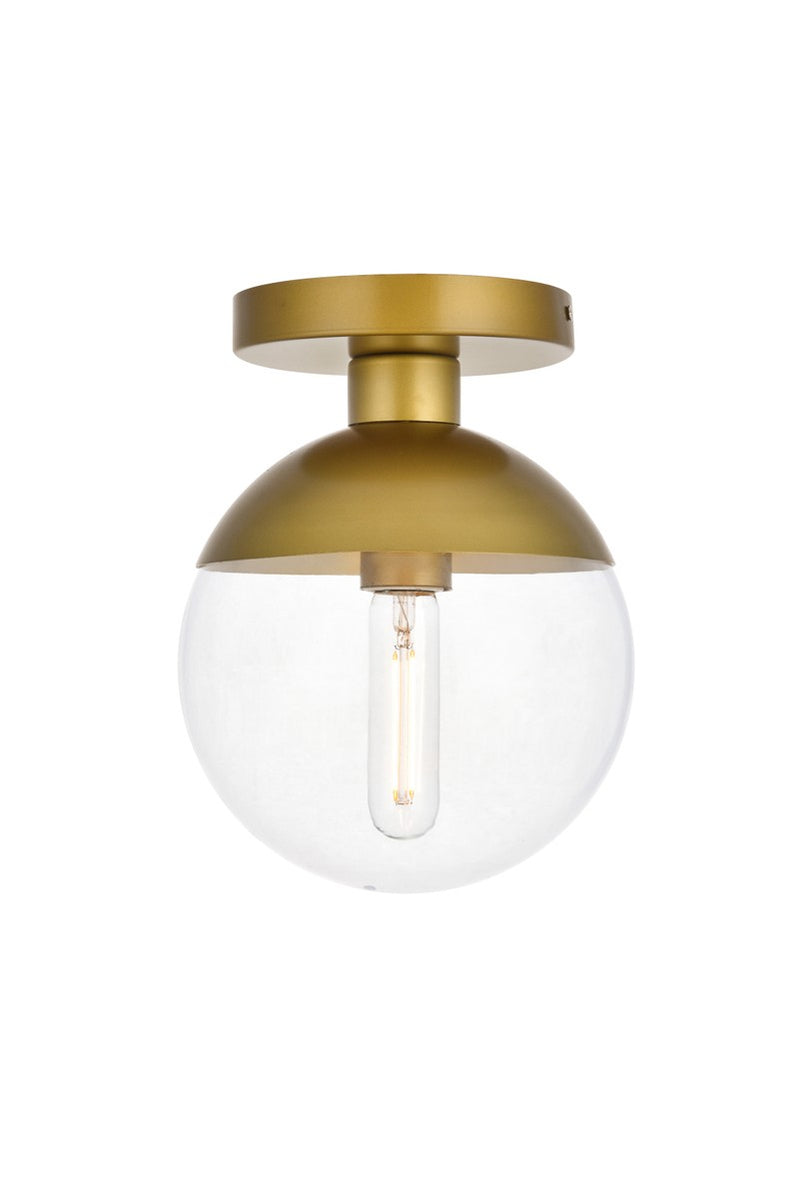 Elegant Lighting - LD6055BR - One Light Flush Mount - Eclipse - Brass