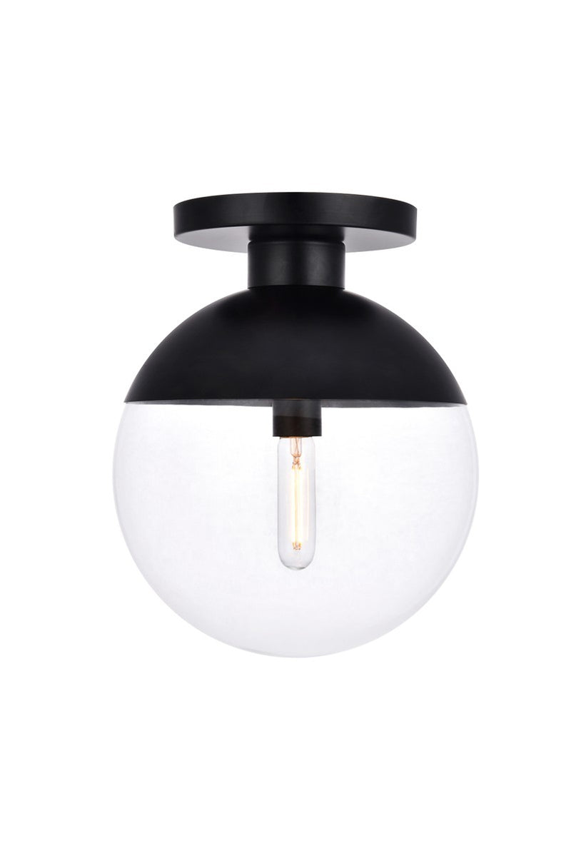 Elegant Lighting - LD6057BK - One Light Flush Mount - Eclipse - Black