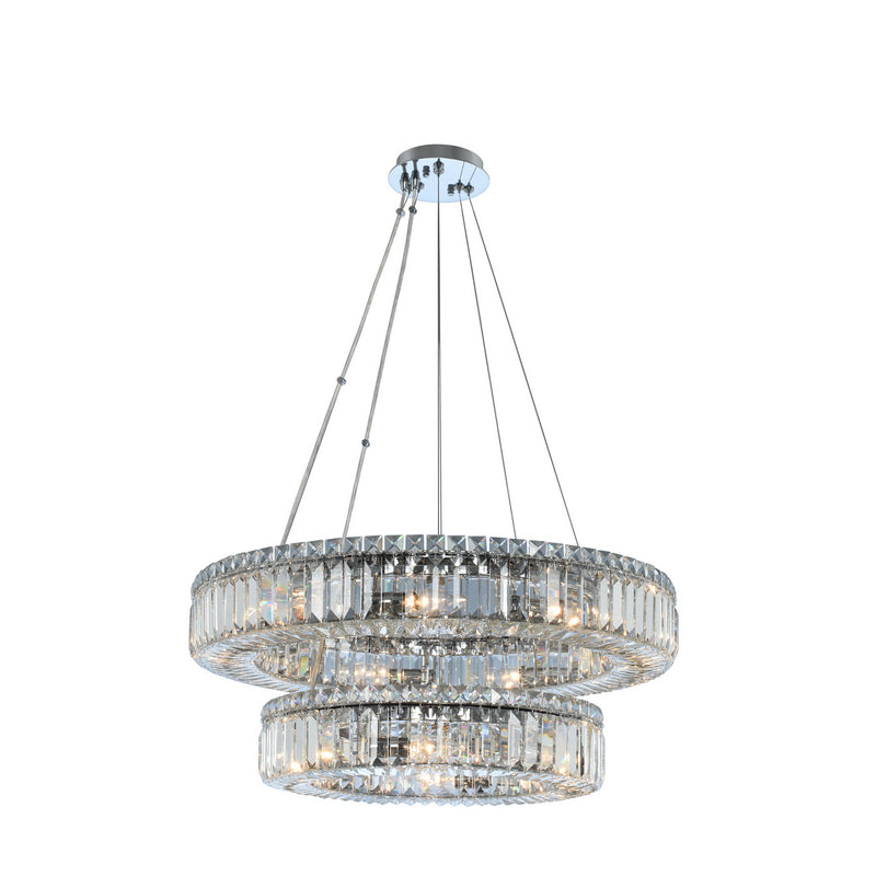 Allegri - 11775-010-FR001 - 15 Light Pendant - Rondelle - Chrome