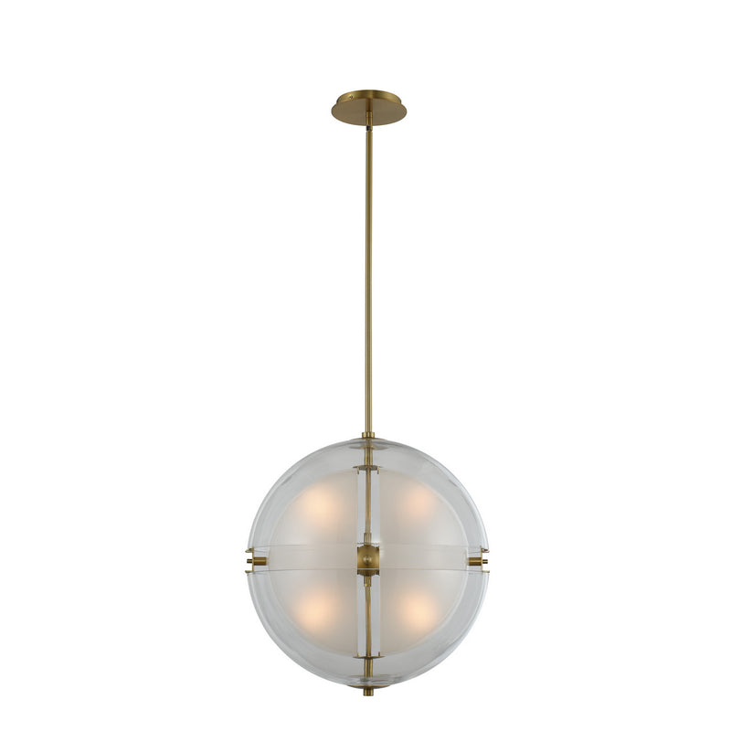 Kalco - 509752WB - LED Pendant - Sussex - Winter Brass