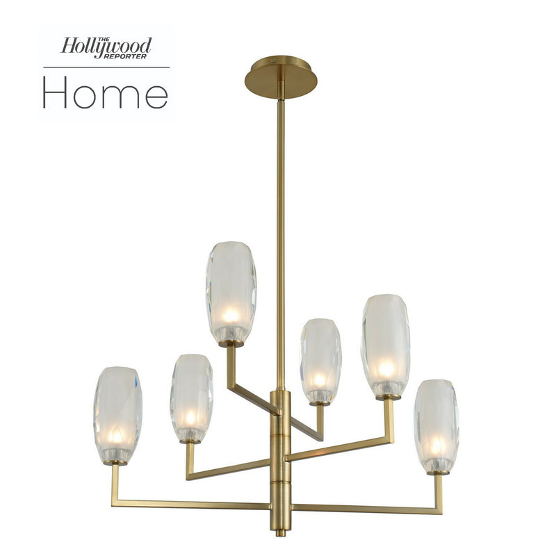 Kalco - 511570WB - LED Chandelier - June - Winter Brass