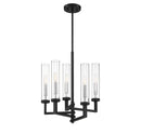 Five Light Chandelier<br /><span style="color:#4AB0CE;">Entrega: 4-10 dias en USA</span><br /><span style="color:#4AB0CE;font-size:60%;">PREGUNTE POR ENTREGA EN PANAMA</span><br />Collection: Folsom<br />Finish: Matte Black with Polished Chrome Accents