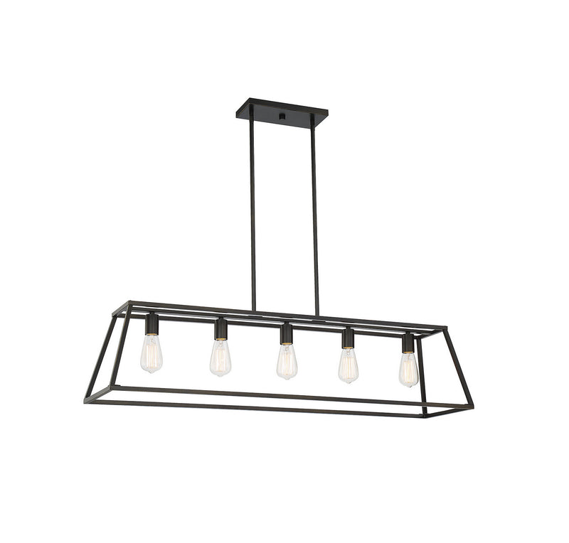 Five Light Linear Chandelier<br /><span style="color:#4AB0CE;">Entrega: 4-10 dias en USA</span><br /><span style="color:#4AB0CE;font-size:60%;">PREGUNTE POR ENTREGA EN PANAMA</span><br />Collection: Denton<br />Finish: Classic Bronze