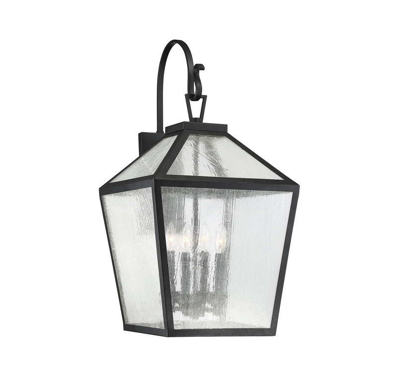 Four Light Outdoor Wall Lantern<br /><span style="color:#4AB0CE;">Entrega: 4-10 dias en USA</span><br /><span style="color:#4AB0CE;font-size:60%;">PREGUNTE POR ENTREGA EN PANAMA</span><br />Collection: Woodstock<br />Finish: Black