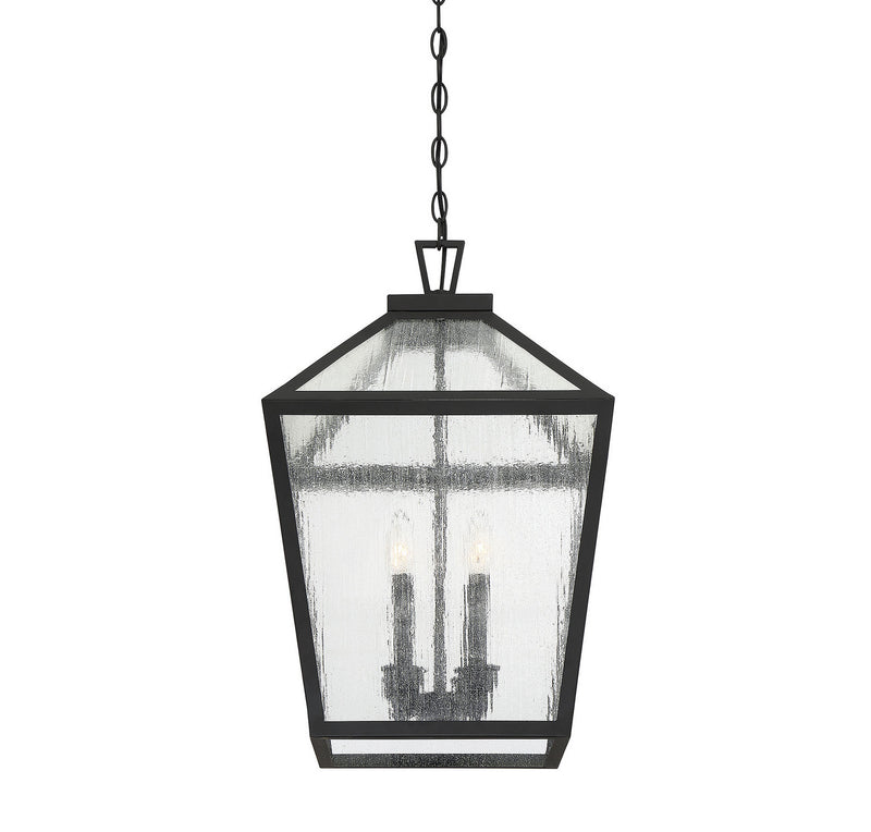 Four Light Outdoor Hanging Lantern<br /><span style="color:#4AB0CE;">Entrega: 4-10 dias en USA</span><br /><span style="color:#4AB0CE;font-size:60%;">PREGUNTE POR ENTREGA EN PANAMA</span><br />Collection: Woodstock<br />Finish: Black