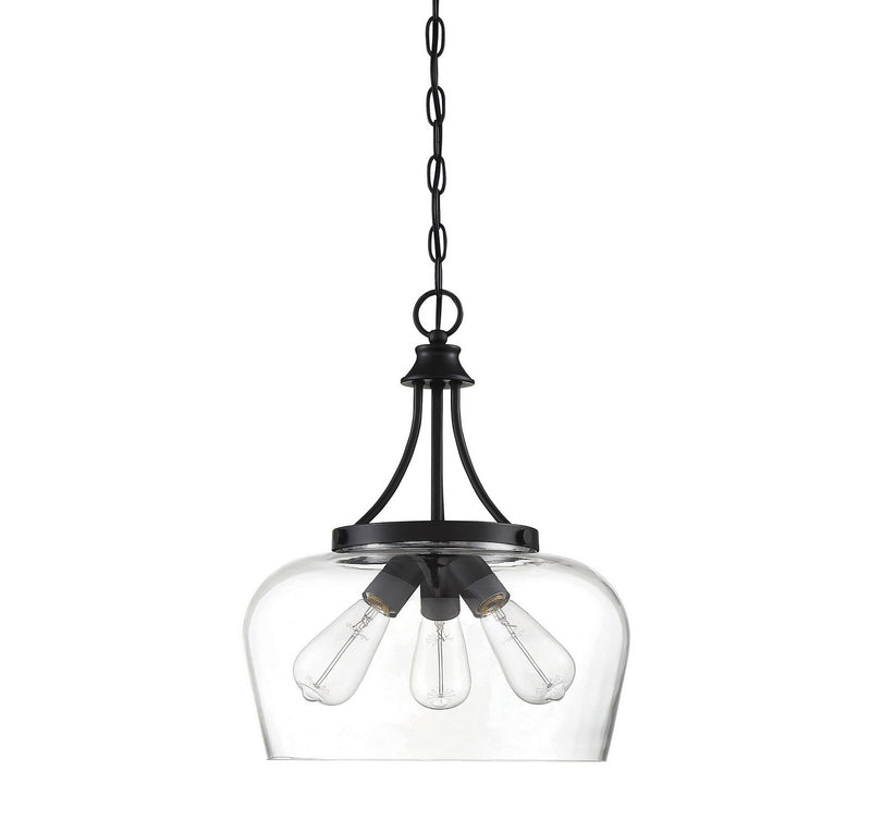 Three Light Pendant<br /><span style="color:#4AB0CE;">Entrega: 4-10 dias en USA</span><br /><span style="color:#4AB0CE;font-size:60%;">PREGUNTE POR ENTREGA EN PANAMA</span><br />Collection: Octave<br />Finish: Black